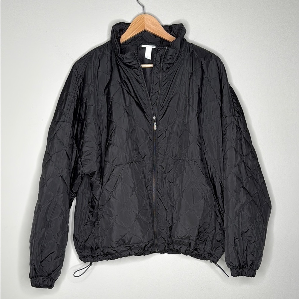 Zella Nordstrom Quilted Lightweight Jacket in Black Women's Size XXL